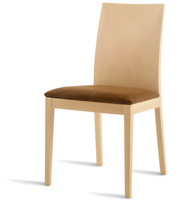 silla respaldo bajo madera